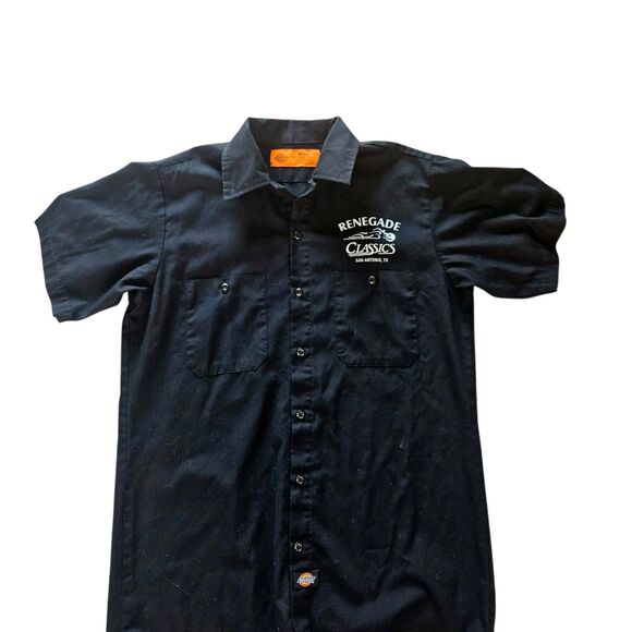 Dickies Renegade Classics Work Shirt Motorcycle Garage Button Front Size M - Picture 1 of 7